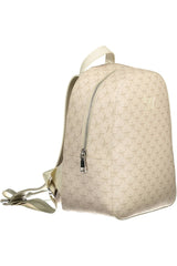 Elegante mochila beige con acentos contrastantes