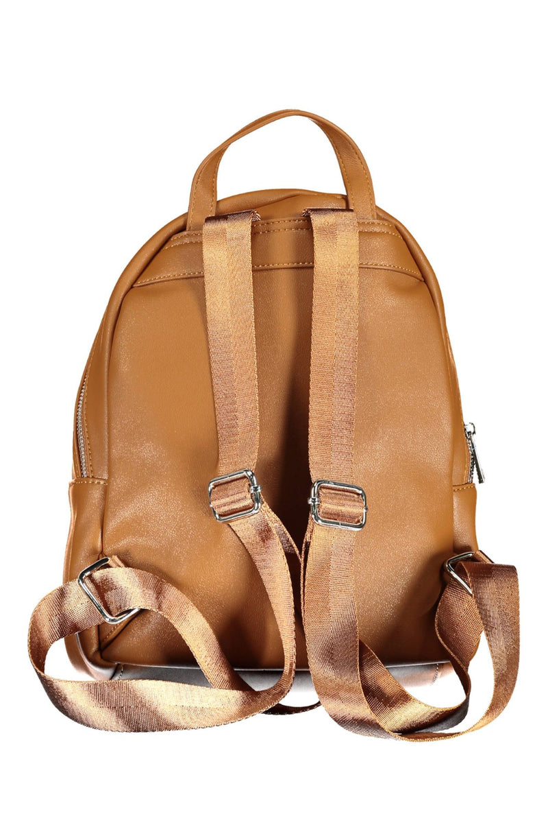 Eleganer brauner Rucksack mit kontrastierenden Details