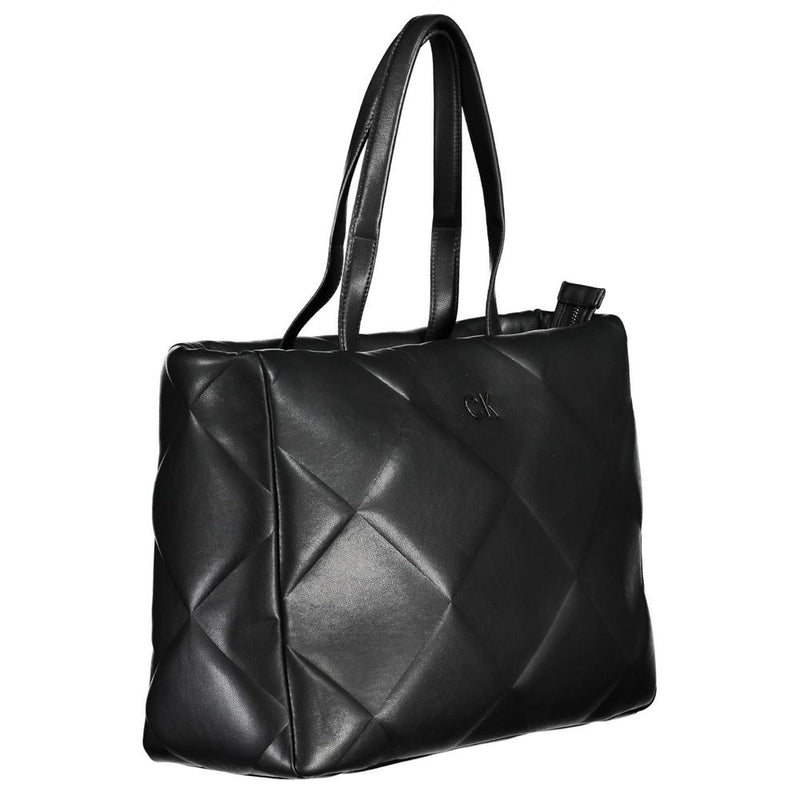 Schwarze Polyesterhandtasche