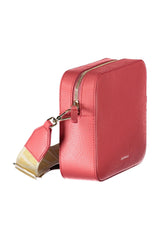 Chic Pink Leder Schulterhandtasche mit Logoakzenten