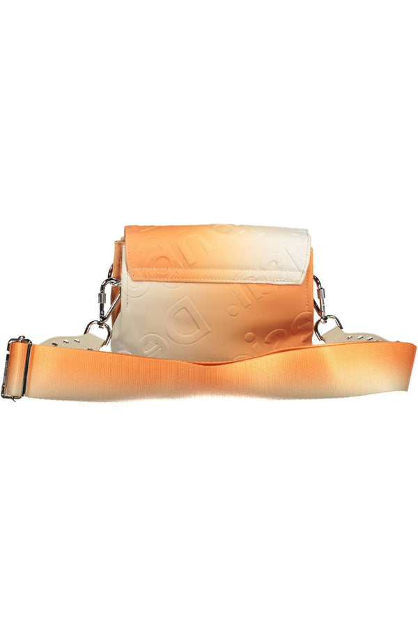 Chic Orange Contrast Detail Handtasche