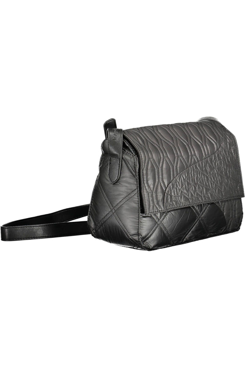 Chic Contrast Detail Black Shoulder Bag