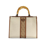 Beige Cotton Handbag