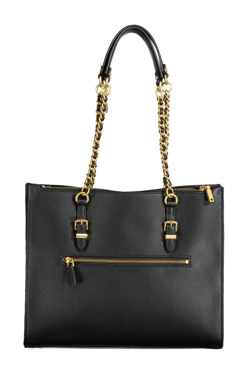 Bolso de hombro de cadena negro elegante