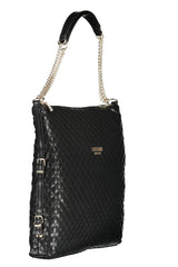 Chic Two-Chain Black Shoulder Bag