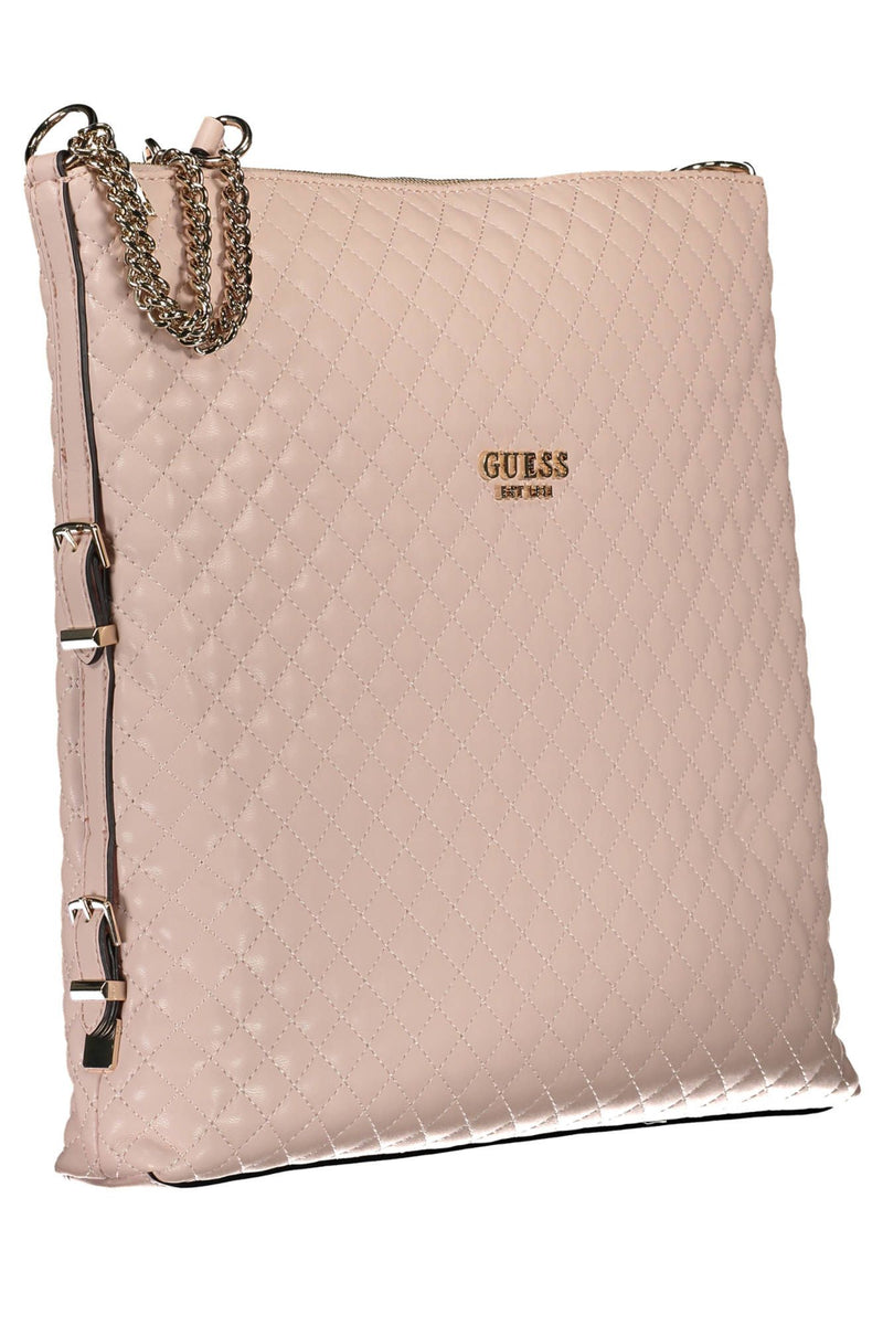 Chic Pink Polyuthane Chain-Handle Sac à épaule