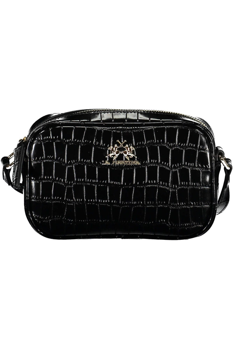 Elegante bolso de hombro negro ajustable