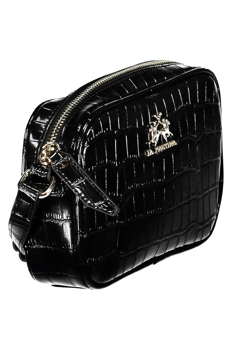 Elegante bolso de hombro negro ajustable