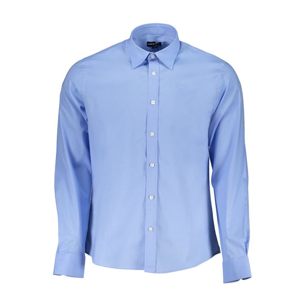 Chemise en coton bleu clair