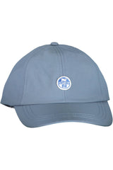 Chic Blue Visor Cap with Logo Accent