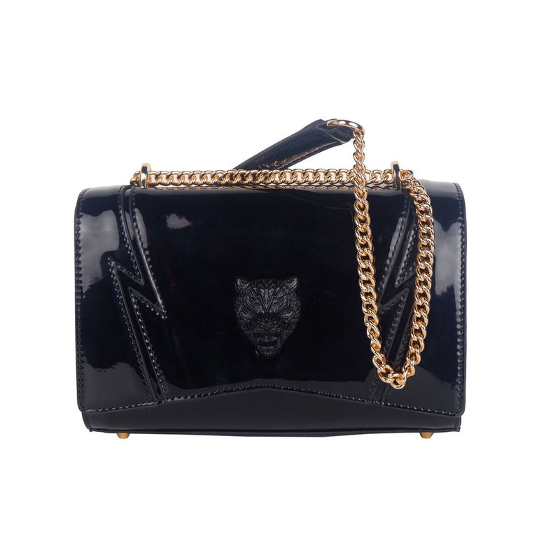 Chic Patent Effect Chain Buash Bag