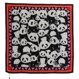 Eleganter Panda Print Seidenschal