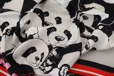 Eleganter Panda Print Seidenschal