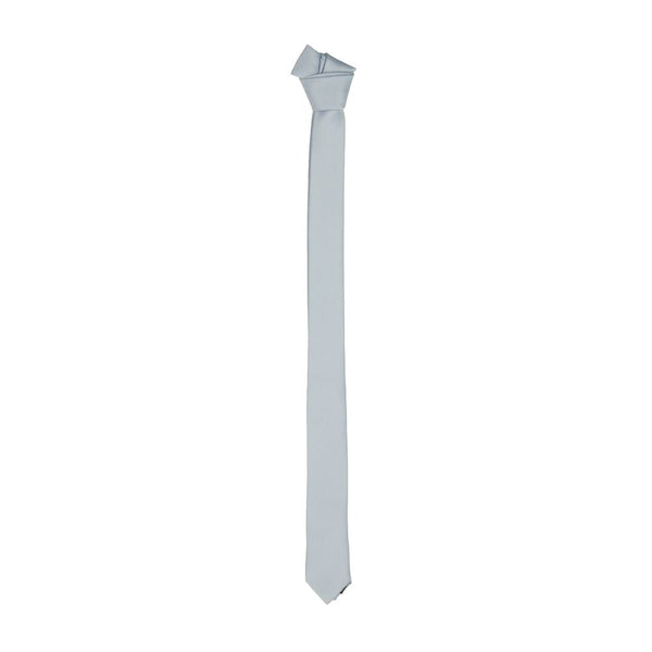 Sleek Silk Slim Tie in Chic Gray