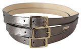 Bronze Gold Chrome Metal Buckle Belt