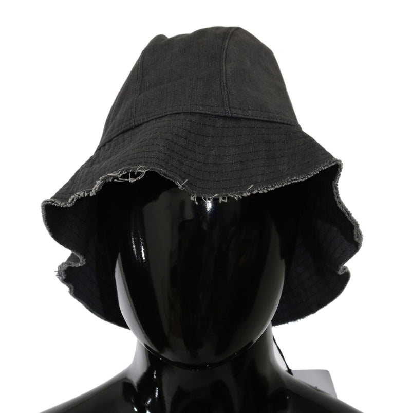 Black Washed Wide Brim Outdoor Bucket Hat