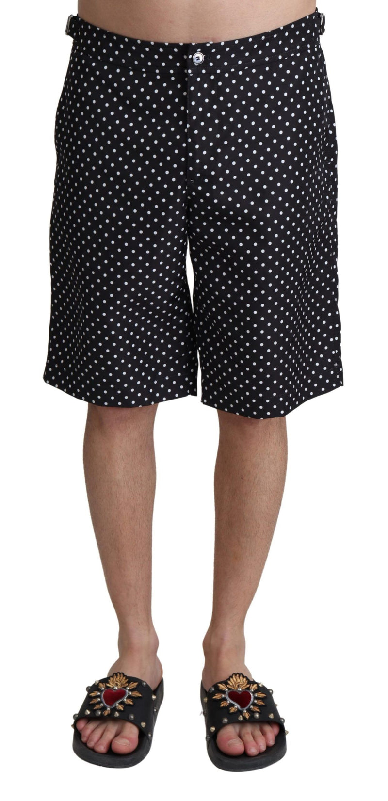 Black Polka Dots Beachwear Shorts Swimwear