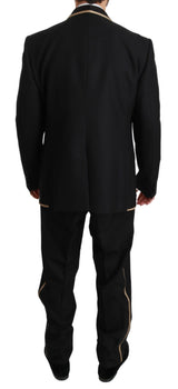 Black Single Breasted 3 Piece SICILIA Suit