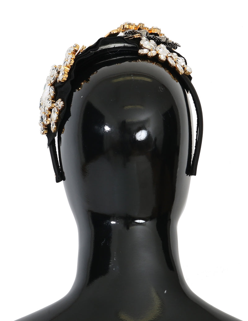 Elegant Black Crystal Headband Diadem