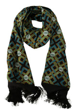 Elegant Multicolor Silk Men's Scarf