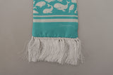 Elegant Teal Blue Silk Men's Scarf