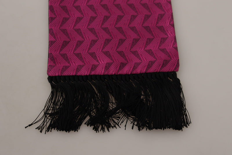 Élégant Magenta Silk Men's Scarf Wrap