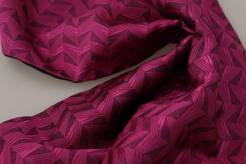 Élégant Magenta Silk Men's Scarf Wrap