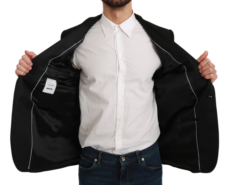 Black Slim Fit Coat Jacket MARTINI Blazer