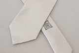 Elegant Off White Silk Tie