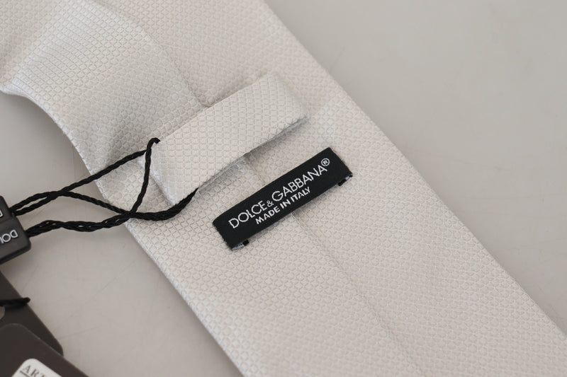 Elegante corbata de seda blanca