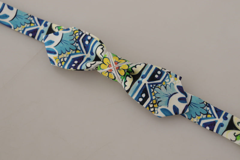 Majolica Print Silk Bow Tie