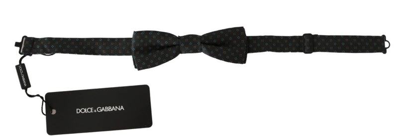 Gray Patterned Mens Necktie Papillon 100% Silk Bow Tie