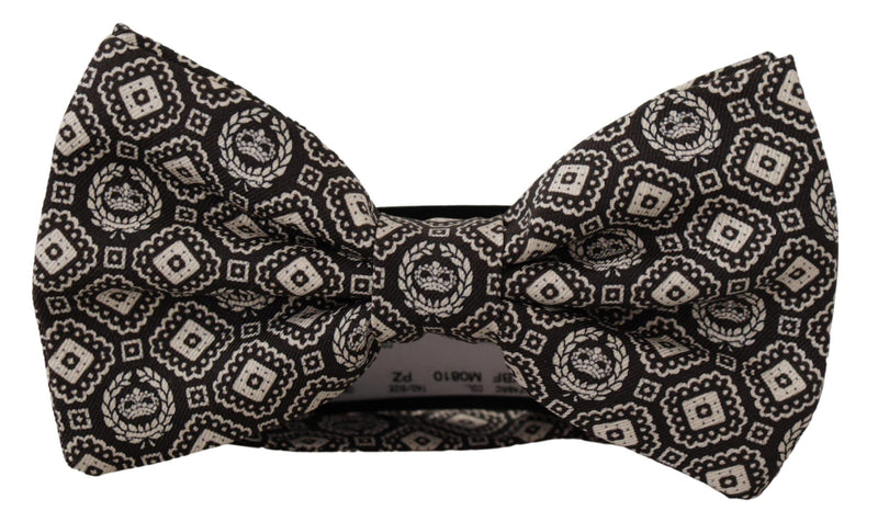 Elegant Black Silk Bow Tie