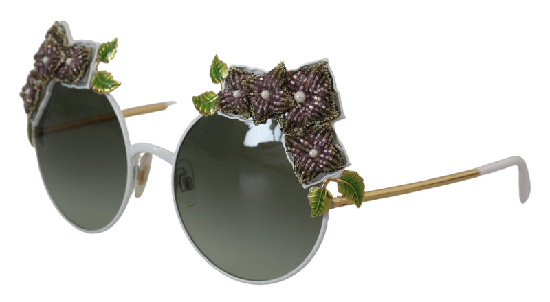 Elegante florale verzierte goldene Sonnenbrille