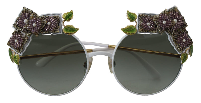 Elegante florale verzierte goldene Sonnenbrille