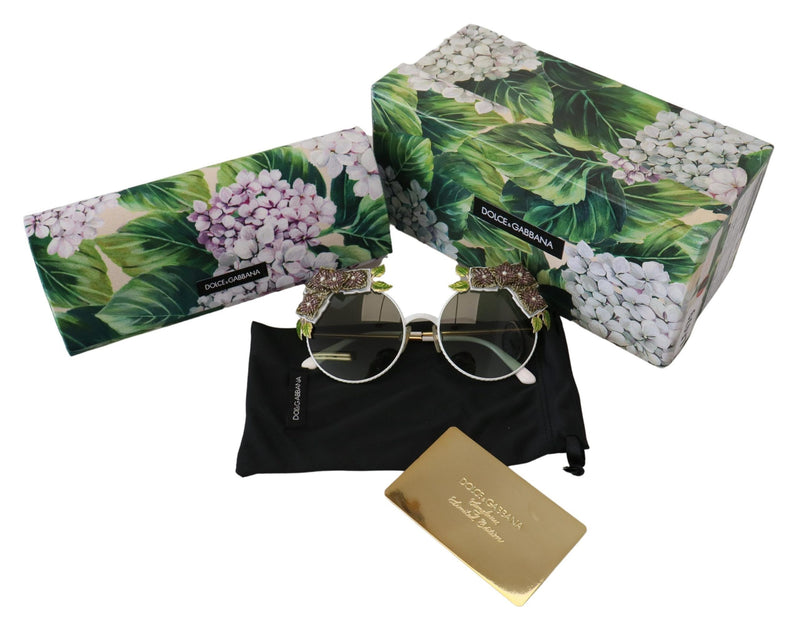 Elegante florale verzierte goldene Sonnenbrille