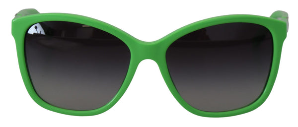 Occhiali da sole rotondi acetato verde chic