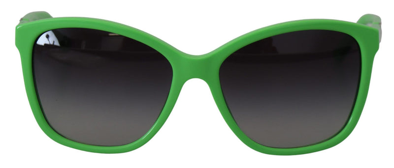 Lunettes de soleil rondes à acétate vert chic