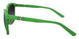 Chic Green Acetat runde Sonnenbrille