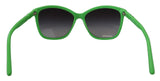 Occhiali da sole rotondi acetato verde chic