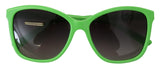 Lunettes de soleil rondes à acétate vert chic