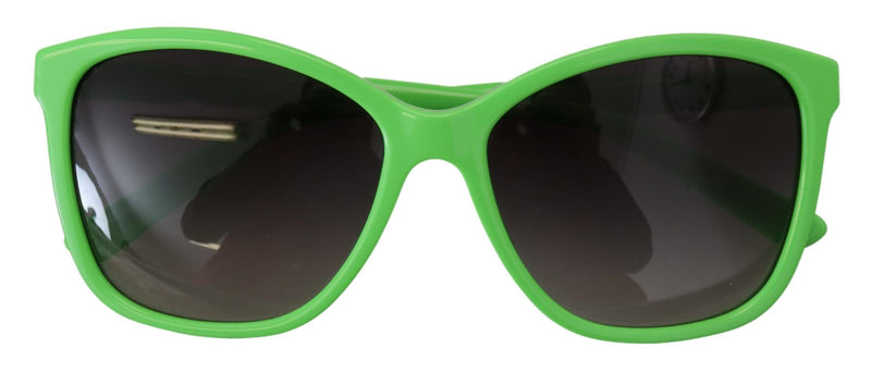 Chic Green Acetate Round Sunglasses