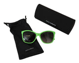 Chic Green Acetat runde Sonnenbrille