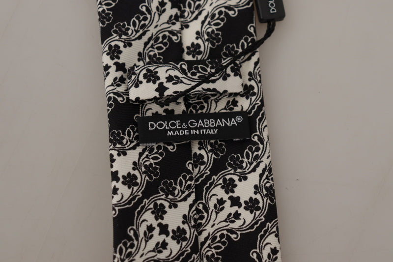 Elegante corbata de seda con estampado floral de seda