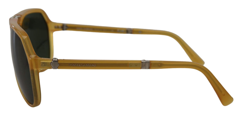 Lunettes de soleil acétate de l'aviateur jaune chic