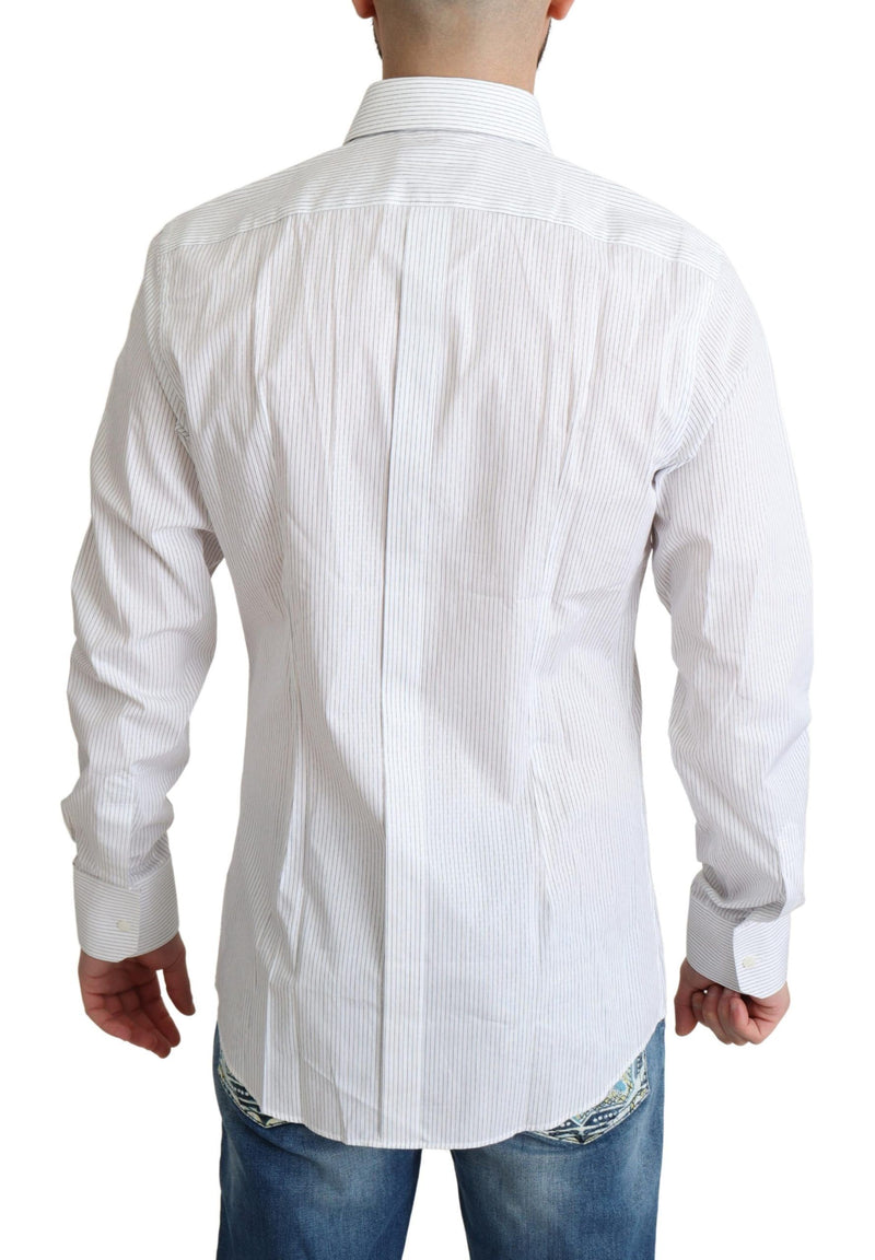 White Stripes Cotton Formal Dress Shirt