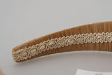 Exquisita diadema de diadema de beige beige