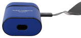 Elegante custodia airpod in pelle blu