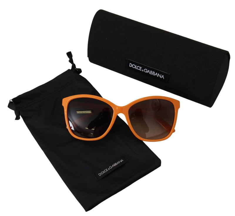 Chic Orange Runde Sonnenbrille für Frauen