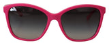 Elegantes gafas de sol rosa rosa redonda para mujeres